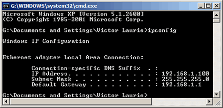 switch gateway network TCP/IP The XP Windows Networking Command and  in Tools Line